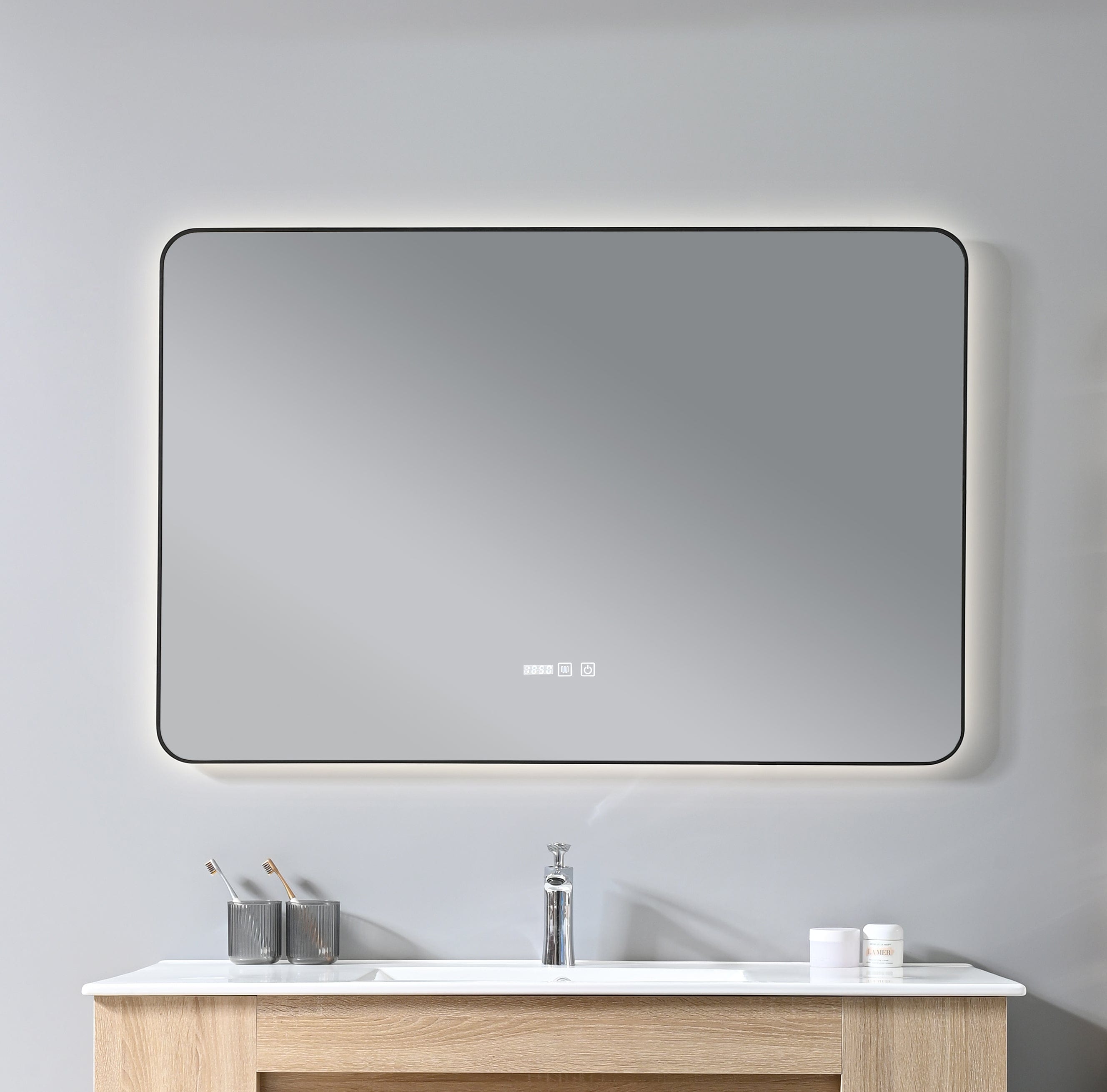 Auva Bath Ensemble Complet Allure 48"  A-8168: Bassin, Vanité, Miroir LED Lingerie Murale